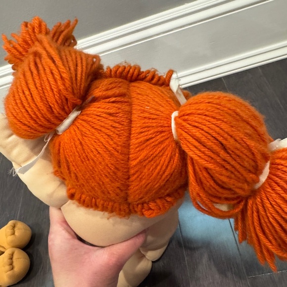 VINTAGE 1982 Cabbage Patch Kids Single Dimple Girl Doll- Orange Hair Green Eyes - Picture 10 of 10